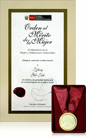 Great Woman Award from Minister of Woman and Social Development of Peru