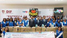 El 18 de diciembre, la Fundación Internacional WeLoveU, establecida por la Presidenta Zahng Gil-jah como una ONG asociada con el DCG de la ONU, llevó a cabo la ceremonia de donación de dispositivos de asistencia para caminar y productos para el cuidado de ancianos en el hogar de ancianos de la ciudad de Oaxaca, México.