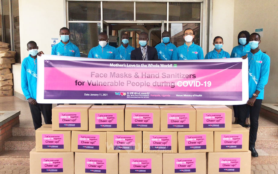 Donation of Face Masks and Hand Sanitizers to the Uganda Ministry of