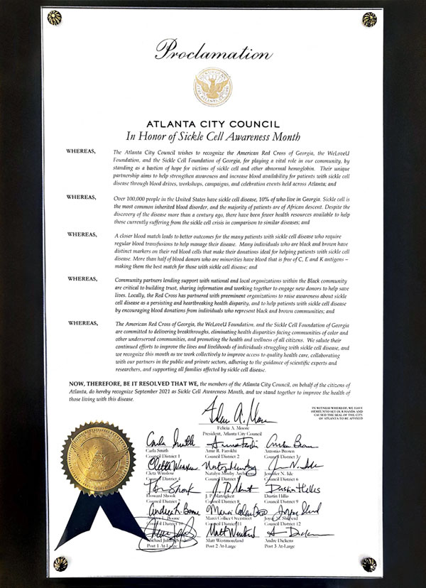 애틀랜타 시의회 선언문