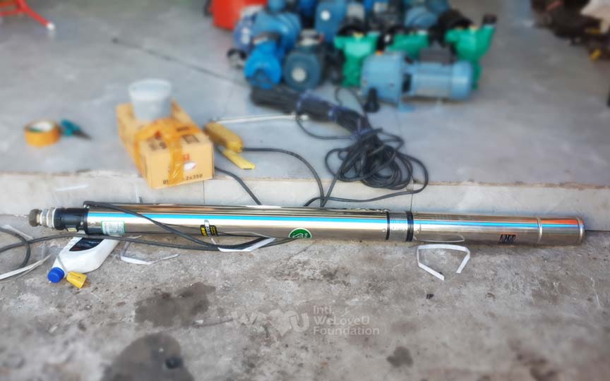 Instalación de pozos profundos en Outhoumphon, Savannakhet, Laos