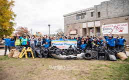 Cleanup at Chester High School, Chester, Pennsylvania