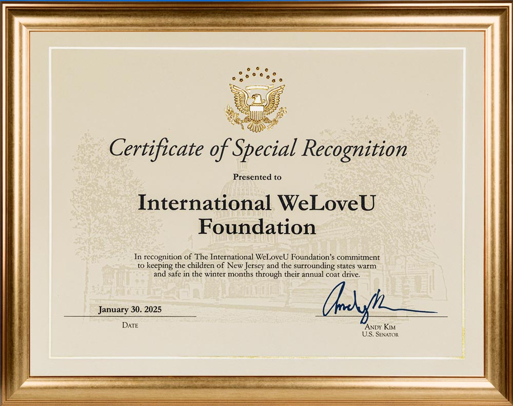 미국 상원의원 특별표창장 2