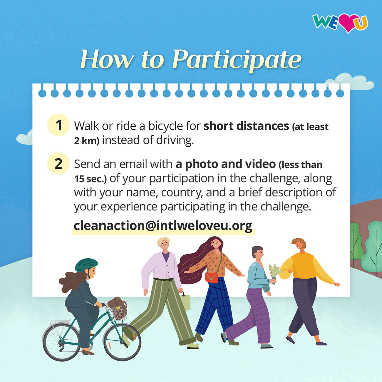 Walk Ride Walk & Ride Challenge - The Intl. WeLoveU Foundation